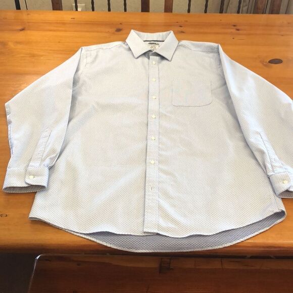 JoS.A.Bank Textured Blue Dot Button Down Dress Shirt - Picture 7 of 12